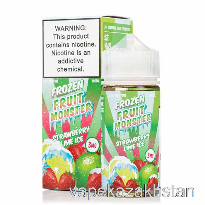 Vape Disposable ICE Strawberry Lime - Frozen Fruit Monster - 100mL 0mg